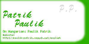 patrik paulik business card